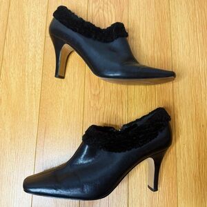 Enzo Angiolini Sherpa Detailed Heeled Booties